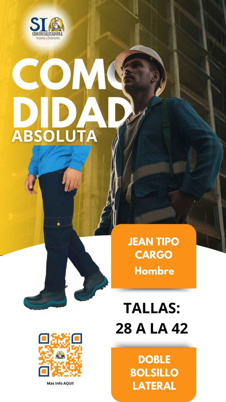 JEAN TIPO CARGO PARA HOMBRE